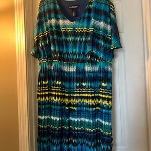 Lane Bryant Blue and Yellow Women's Dress
